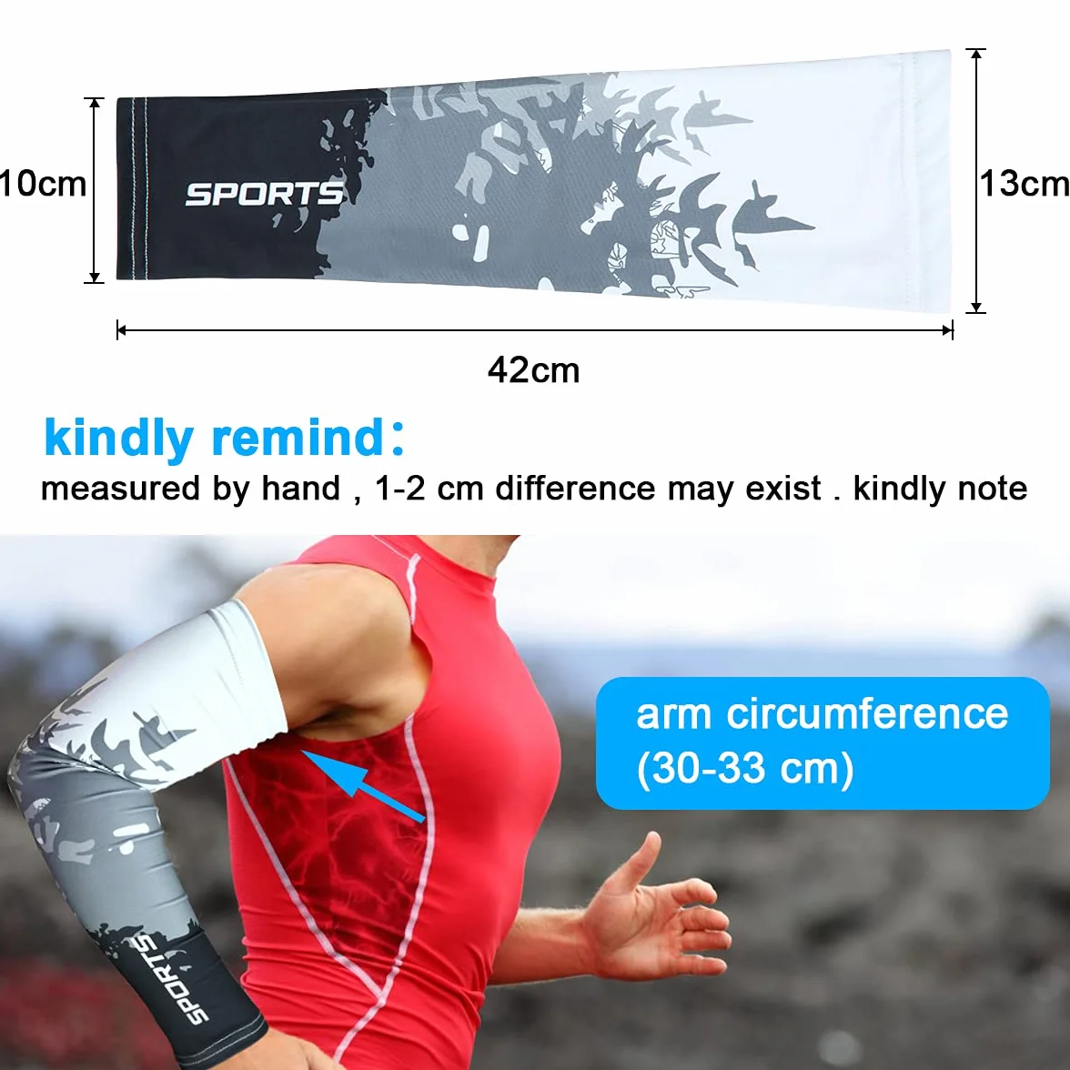 flintronic Manguitos de Enfriamiento para Brazos, Protección UV, Guantes Absorbentes para Conducir, Ciclismo