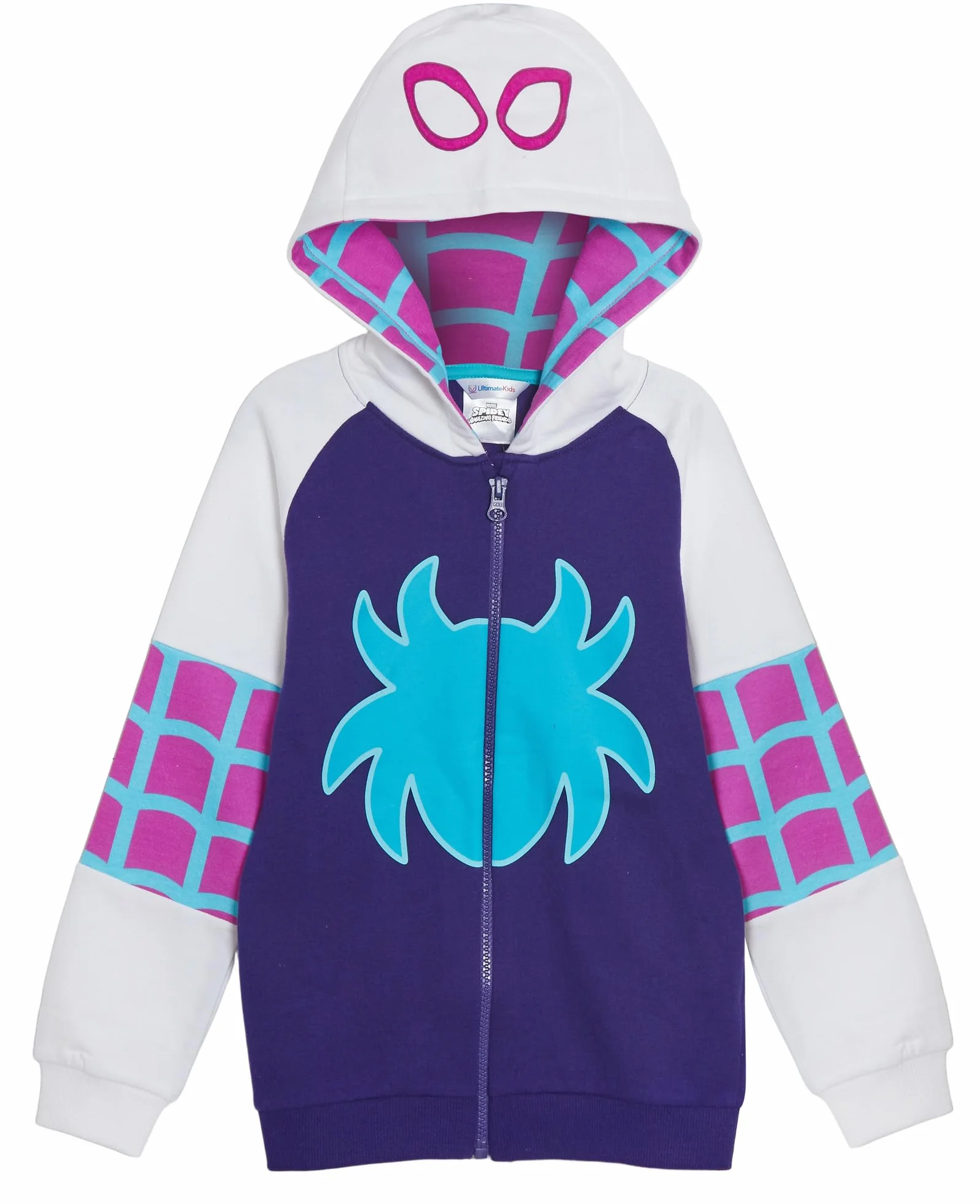 Sudadera con capucha y cremallera Spidey and His Amazing Friends Miles Morales Ghost Spider Spidey para niños