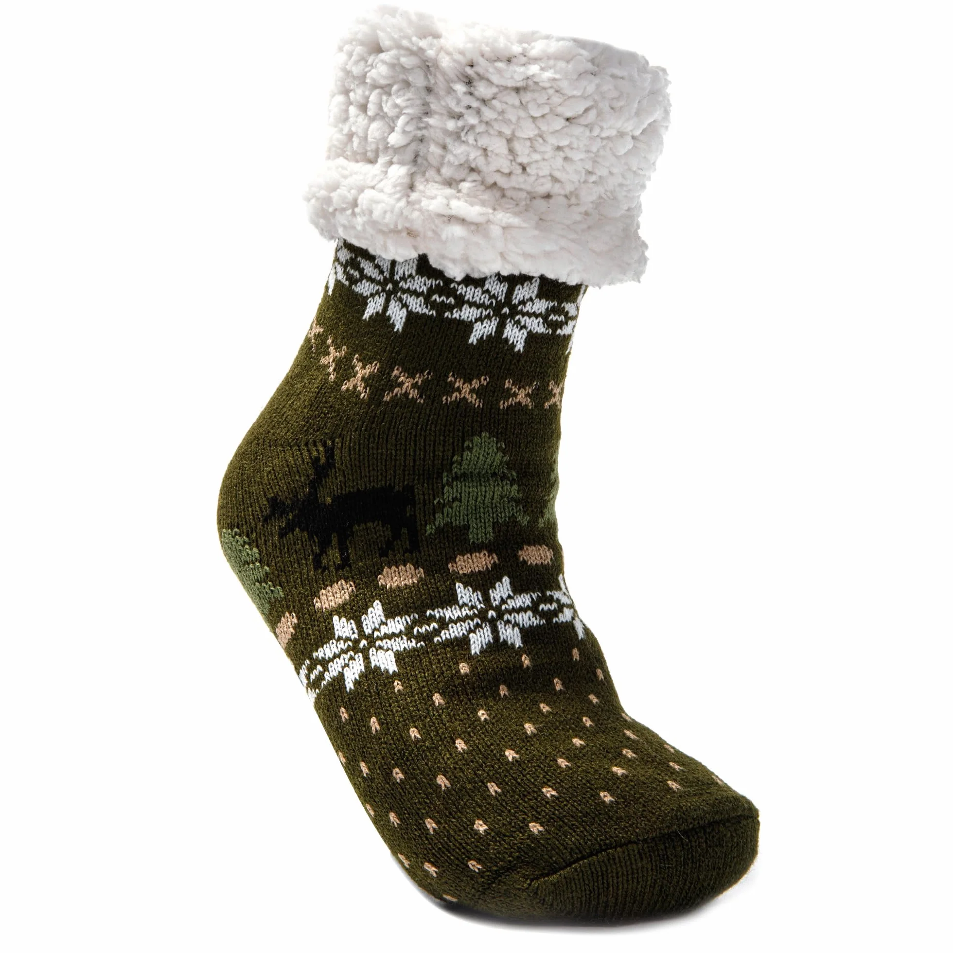 JOMIX Calcetines Antideslizantes para Hombre Invierno Cálidos Navidad Tamaño 39-46