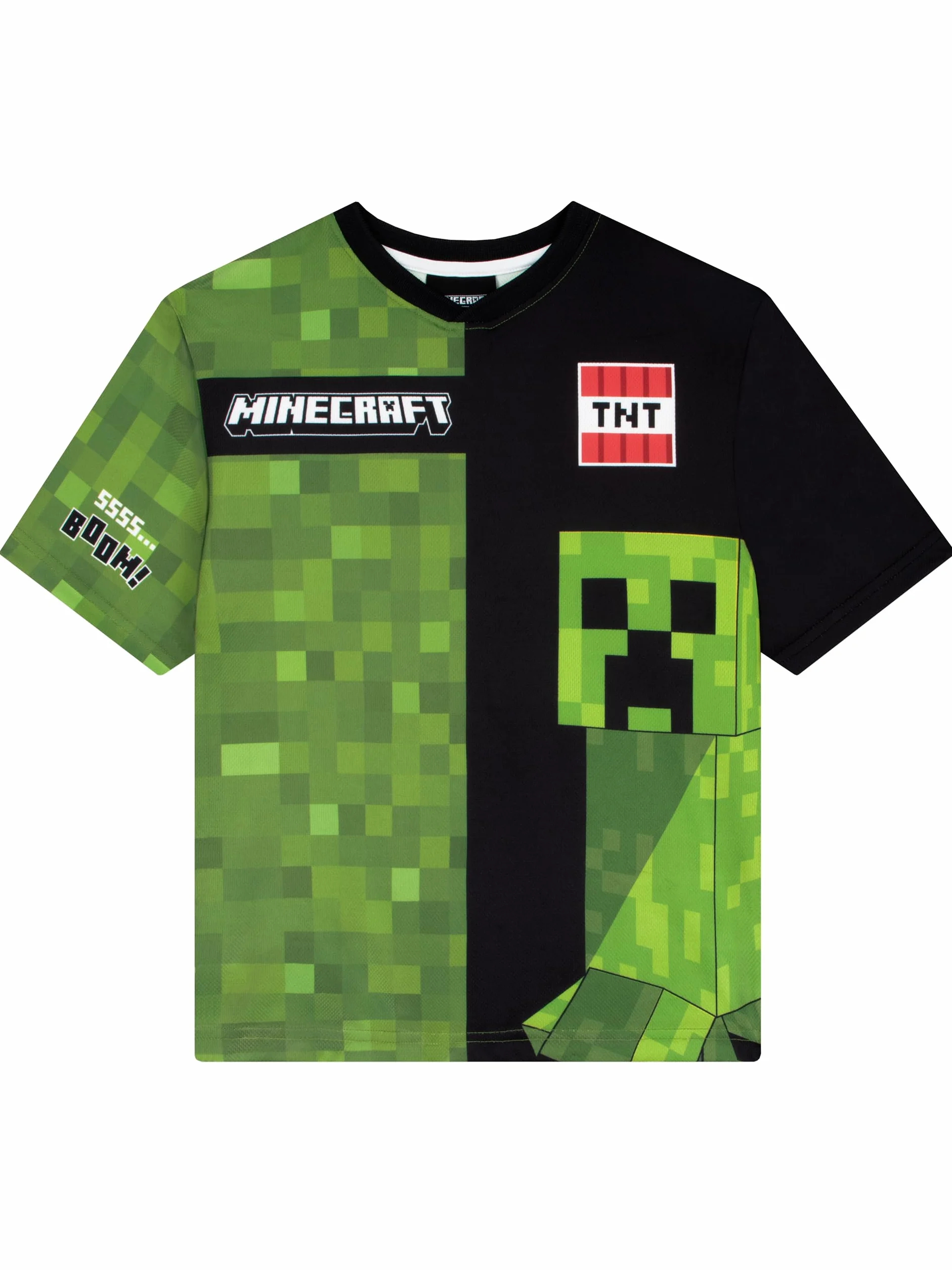 Minecraft Camiseta Fútbol Oversize Niño Creeper Ropa