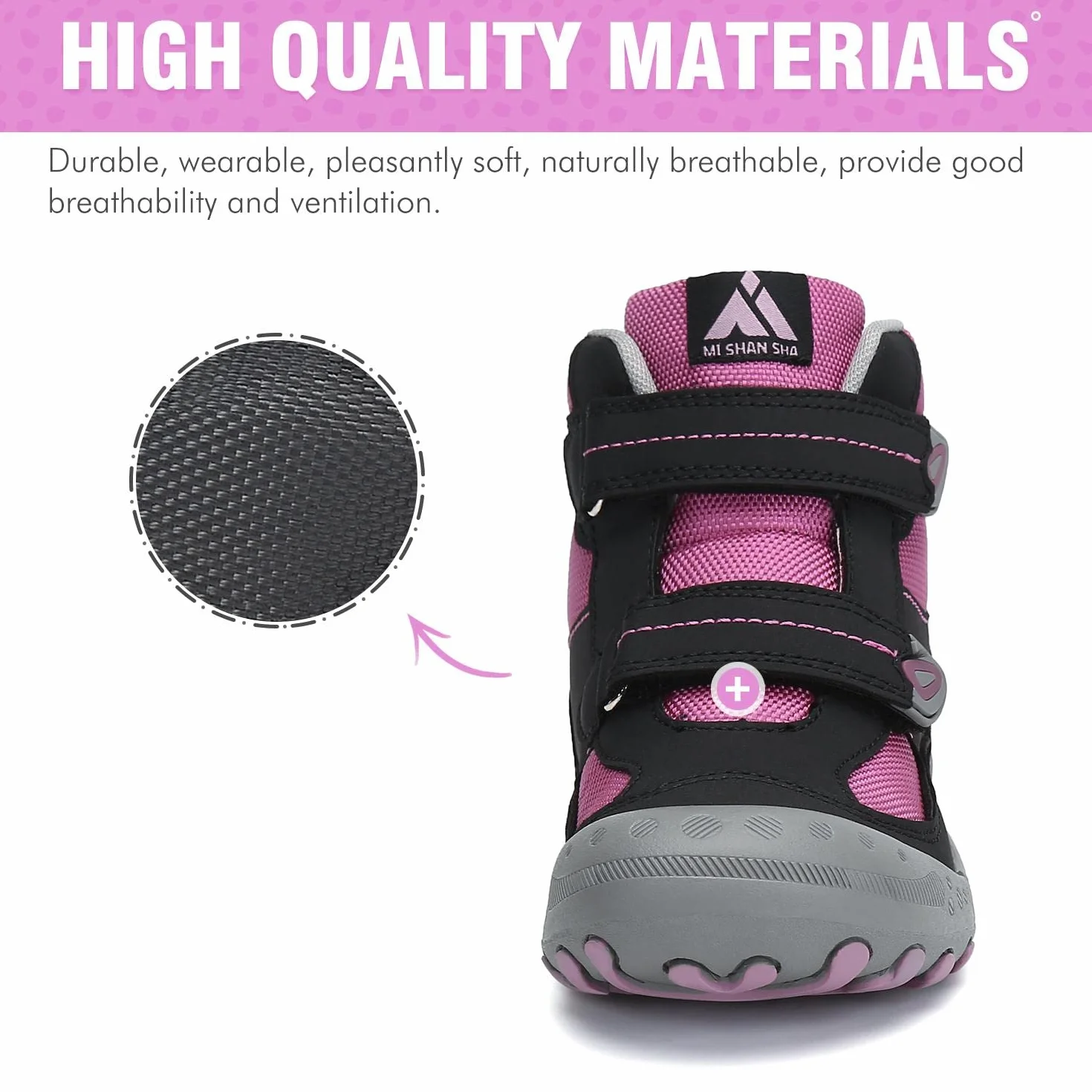 Mishansha Botas de Senderismo Niño Niña Antideslizante Ligero Zapatillas de Montaña 37 EU