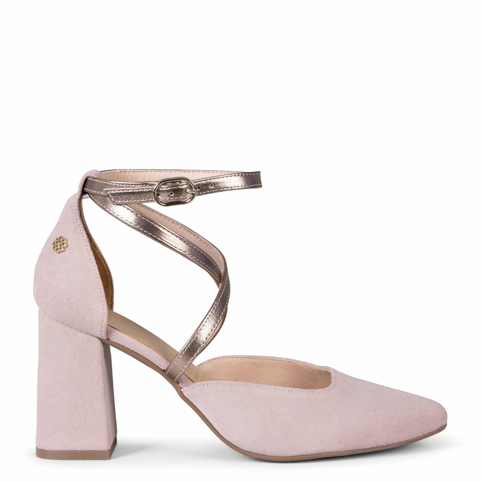 Zapatos de Fiesta Mujer con Tiras Cruzadas en Piel y Plantilla de Gel Hecho en España