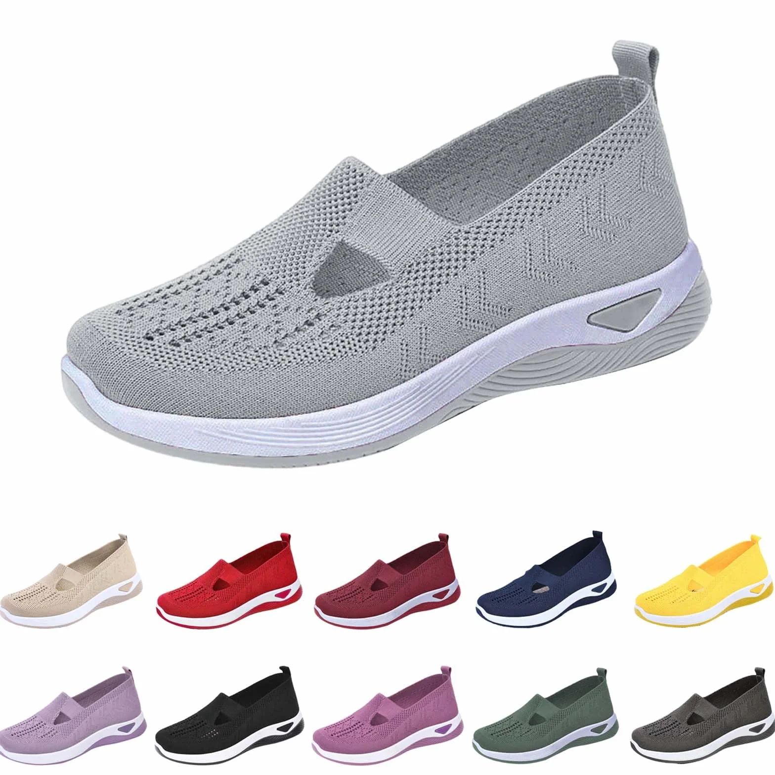 Zapatos Ortopédicos para Mujer con Malla Antideslizantes Cómodos Plataforma Ligeras para Caminar