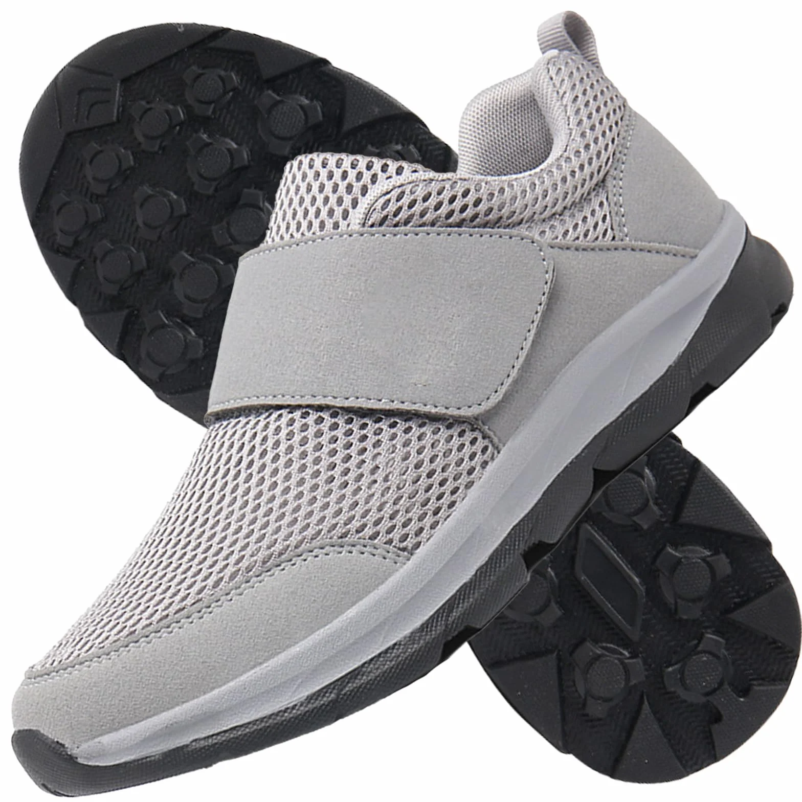 Zapatos ortopédicos Deportivos para Caminar Mujer Ancho Especial Diabéticos Gris 44 270mm