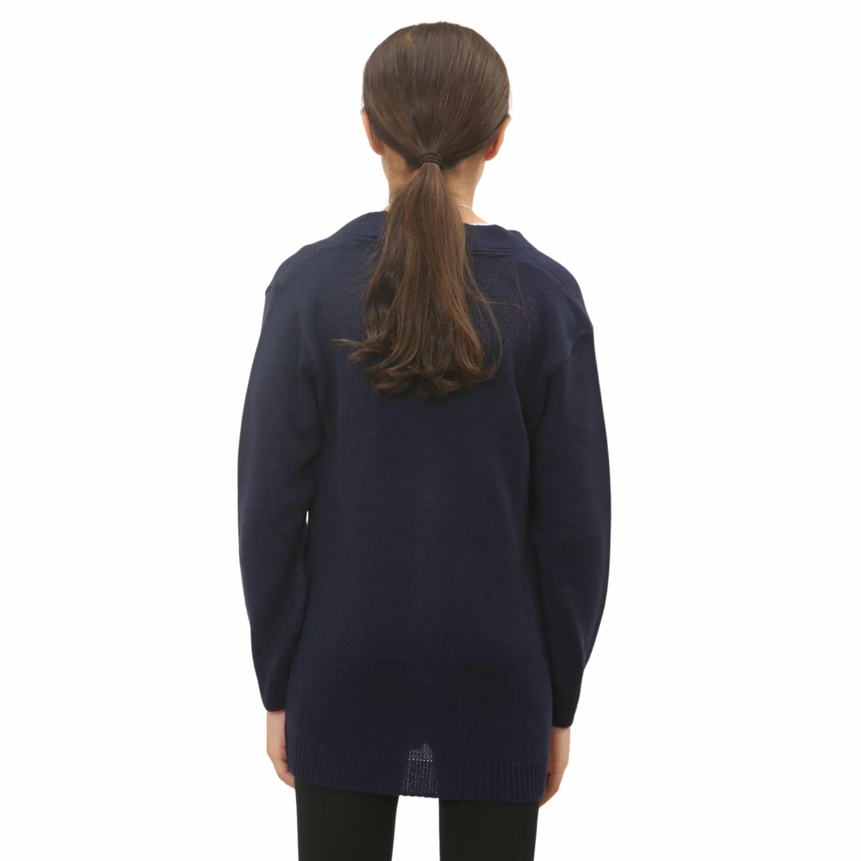 janisramone Cárdigan de punto fino de manga larga para niñas y niños, suéter de cuello en V de 4 botones con dos bolsillos delanteros, suéter casual liso, cárdigan escolar para niñas y niños