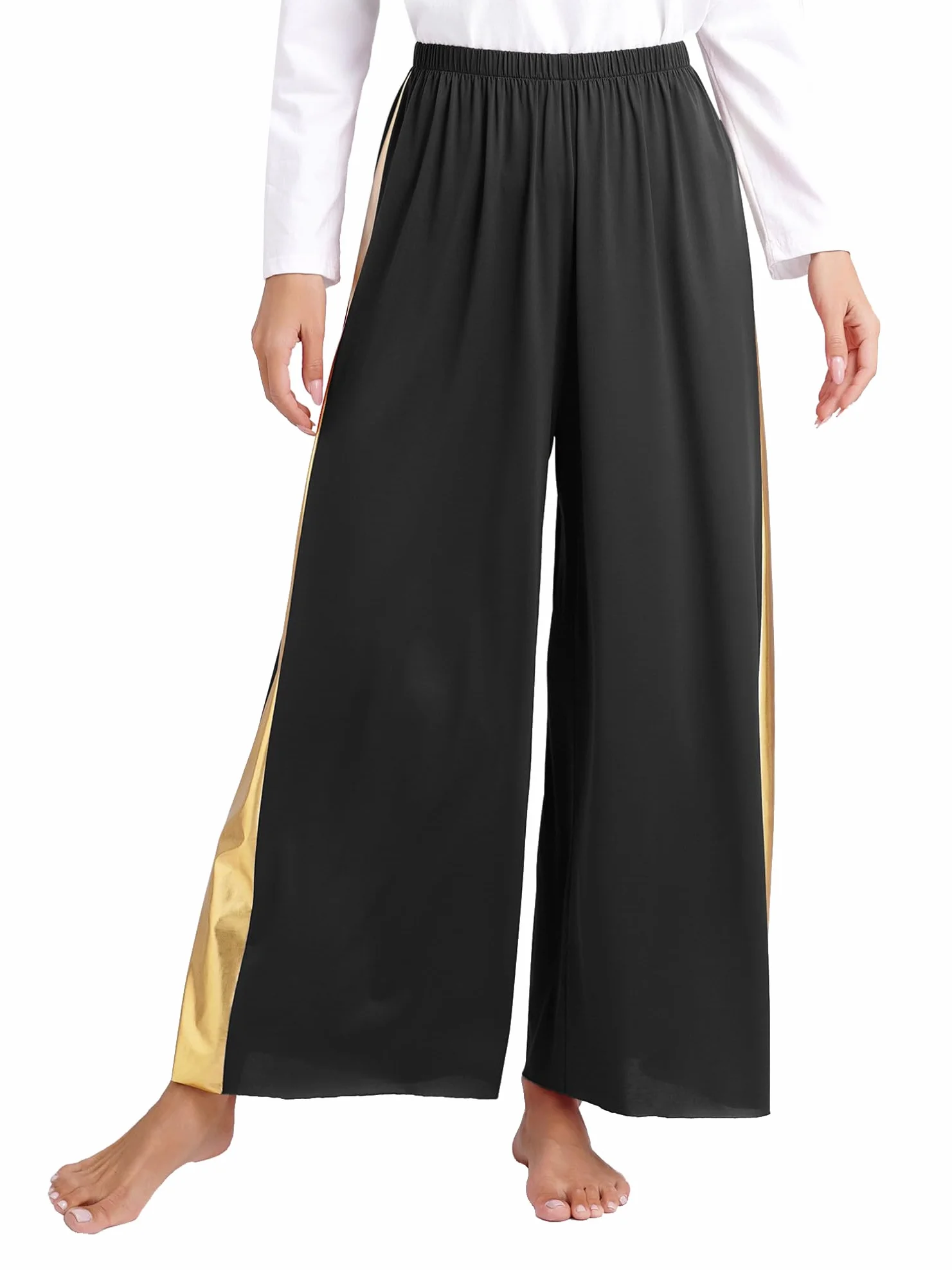 Vestido de Danza Lírica para Mujer con Falda Asimétrica y Pantalones Bombachos