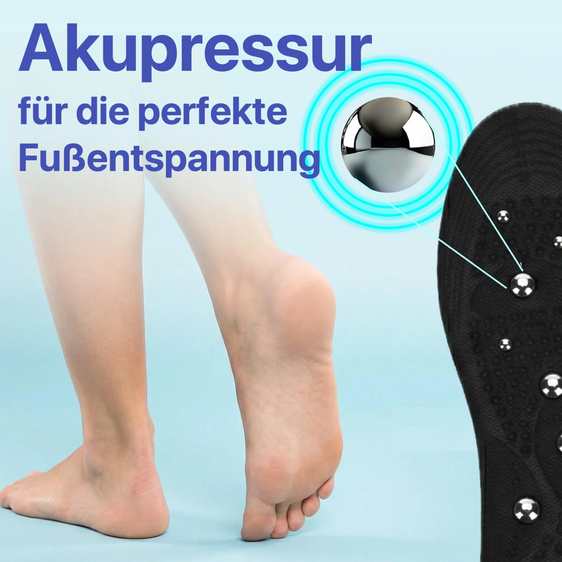 SilverRack Plantillas ortopédicas magnéticas con acupresión y masaje (Negro) soporte reflexología