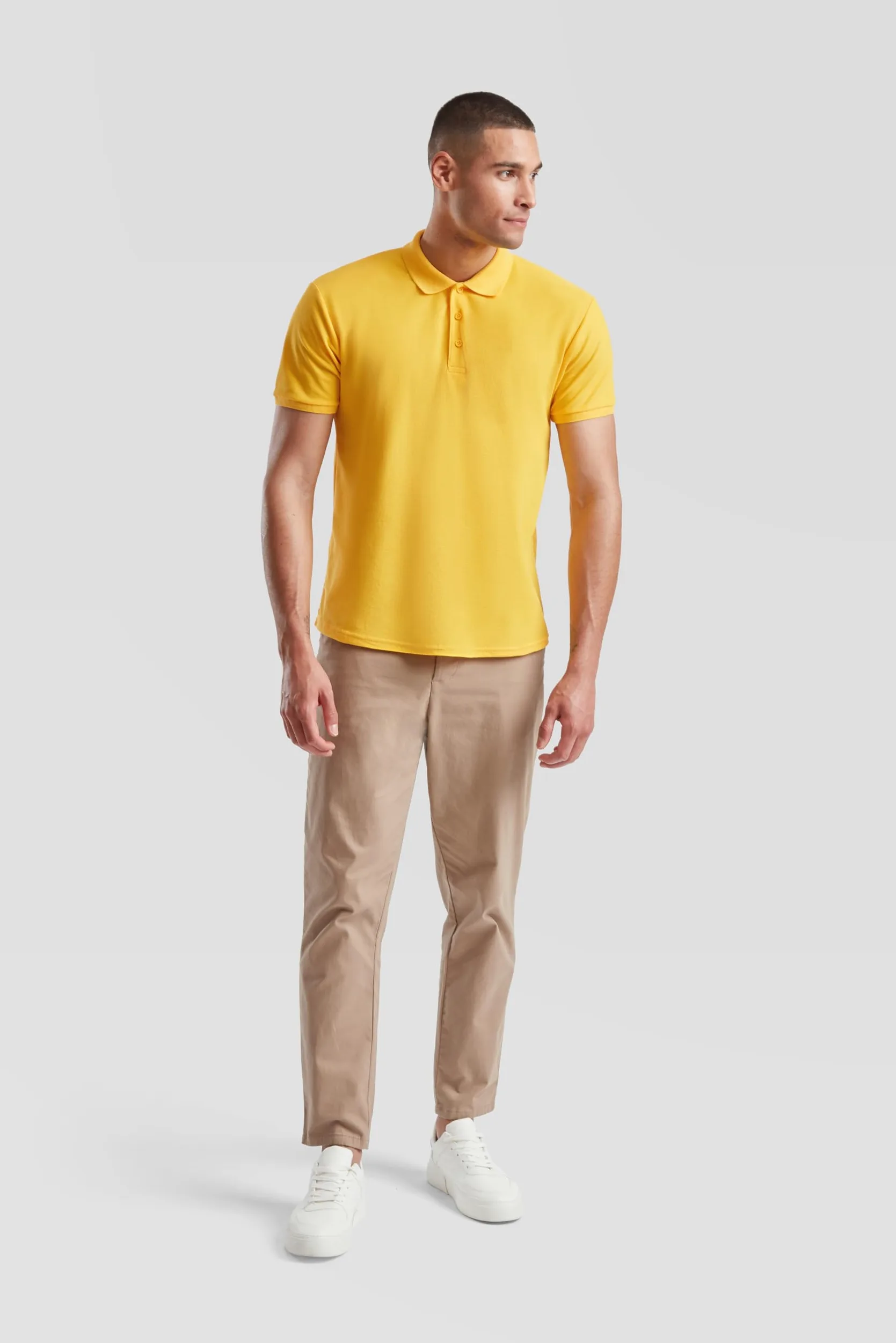 Fruit of the Loom 3 Pack 65/35 Polo | Polo de fácil cuidado hecho de poliéster y algodón reciclado + bolsa de tela MyShirt gratis