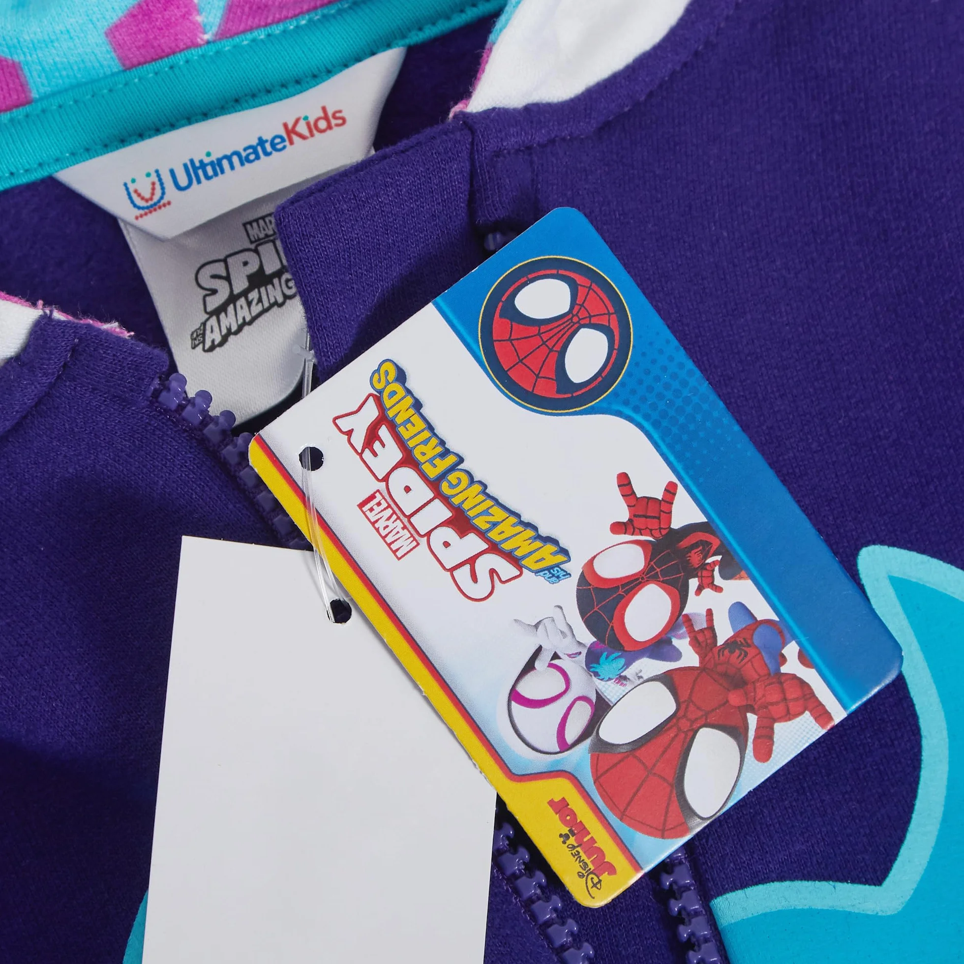Sudadera con capucha y cremallera Spidey and His Amazing Friends Miles Morales Ghost Spider Spidey para niños