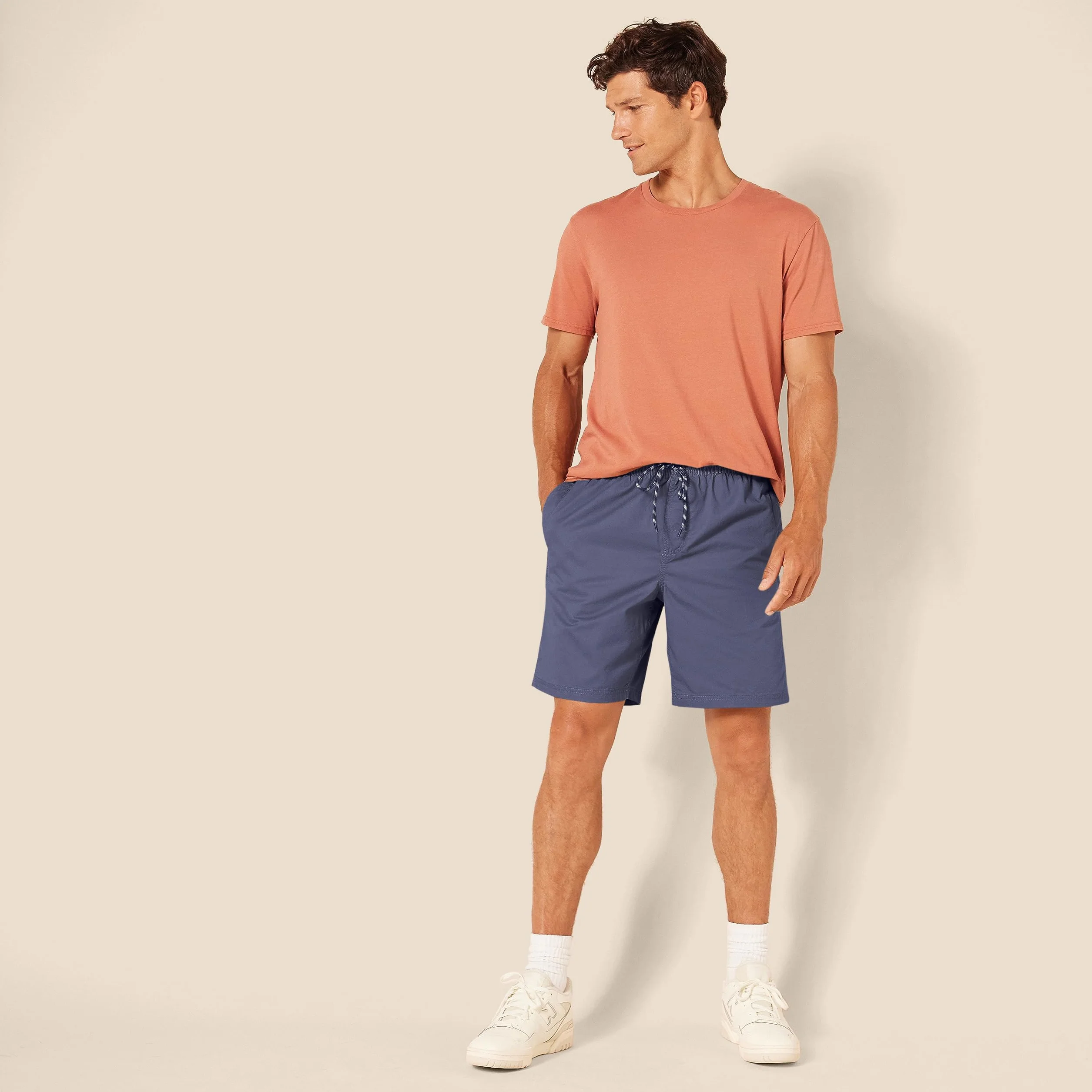 Amazon Essentials Pantalones Cortos de Senderismo Hombre Corte Holgado Cordón Entrepierna 20cm Tallas Grandes