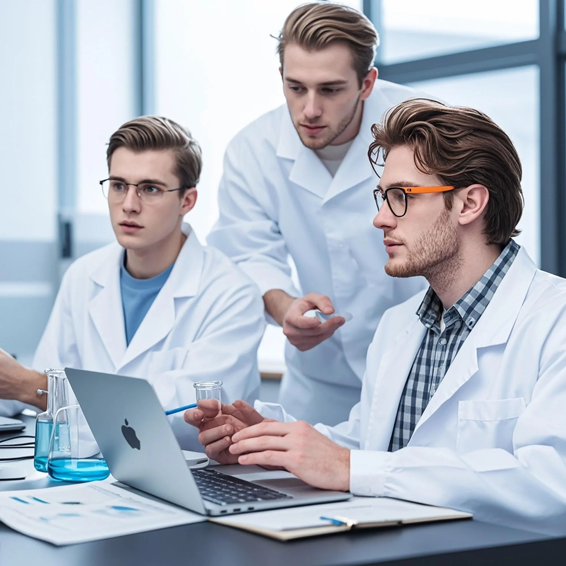 Bata de Laboratorio Médica Blanca Larga Manga Larga Uniformes Sanitarios con Bolsillos y Botones