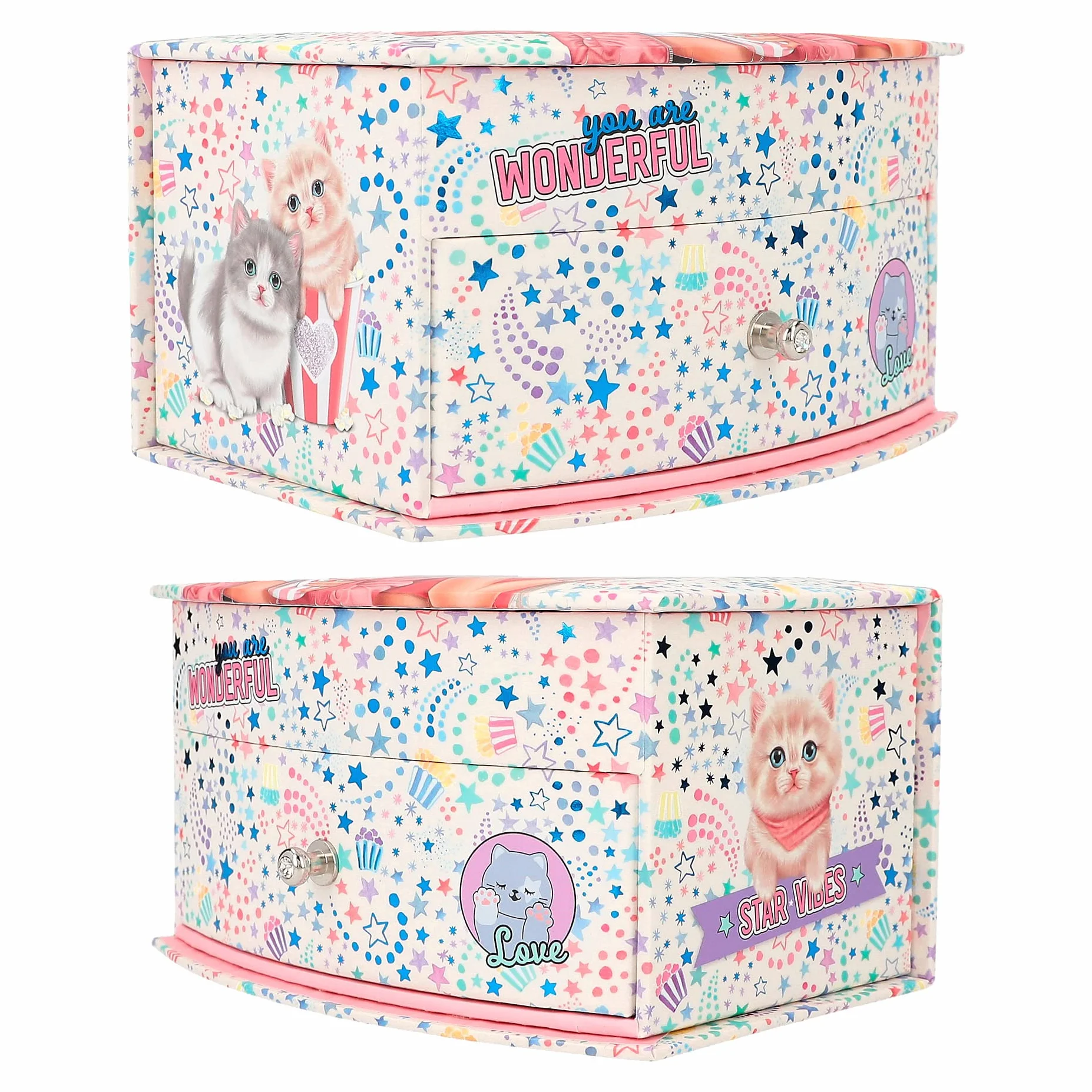 Depesche TOPModel Cutie Star Joyero rosa diseño estrellas