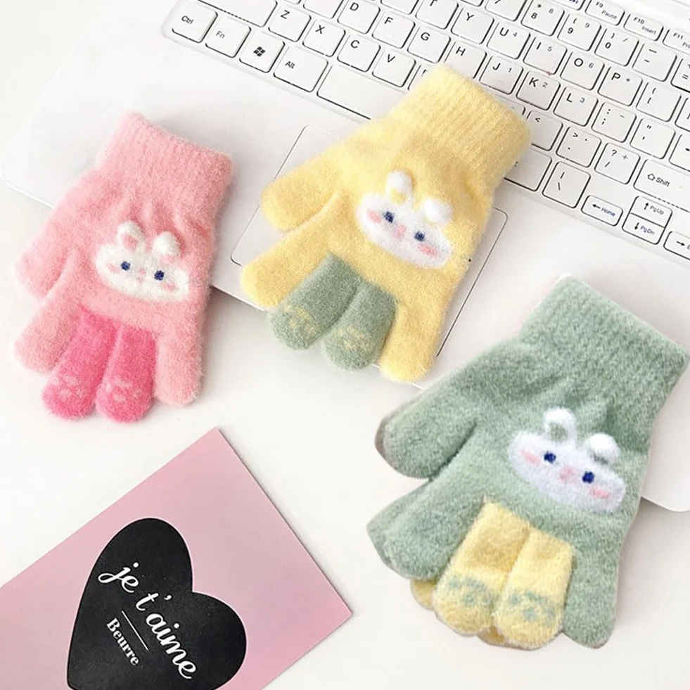 Guantes Térmicos Invierno para Niña 2-6 Años Elástico Punto
