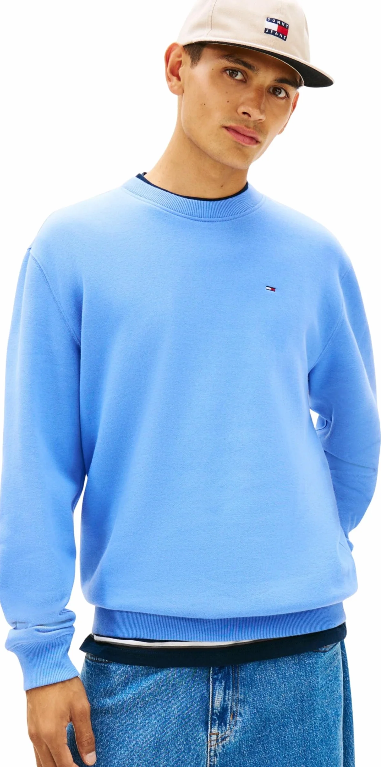 Tommy Jeans TJM Reg S Flag Crew Ext Sudadera Hombre