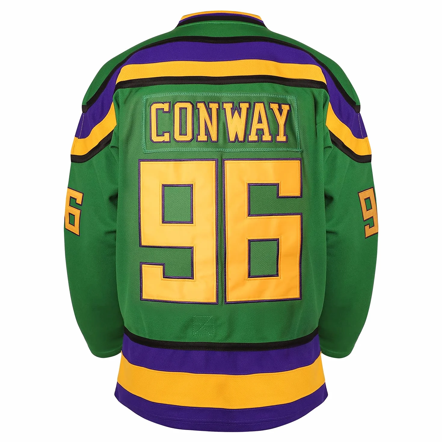 Camisetas de hockey sobre hielo cosidas Mighty Ducks 33 Greg Goldberg 96 Charlie Conway 99 Adam Banks Verde