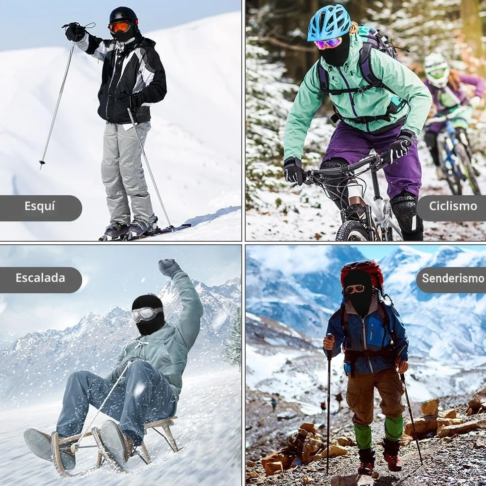 Máscara de Pasamontañas Unisex para Bicicleta Motocicleta Deportes al Aire Libre