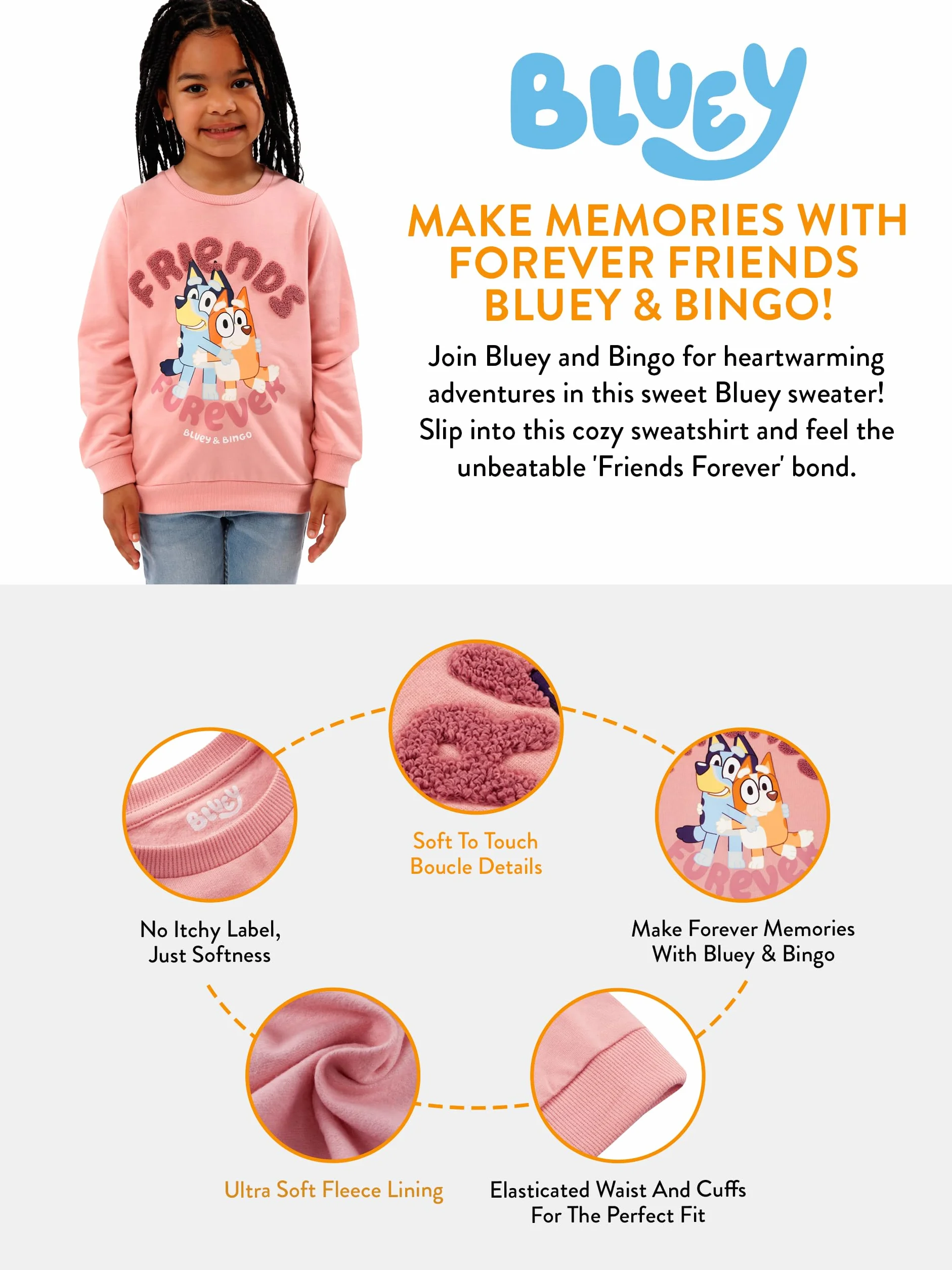 Bluey Sudadera Niñas Bingo Jersey