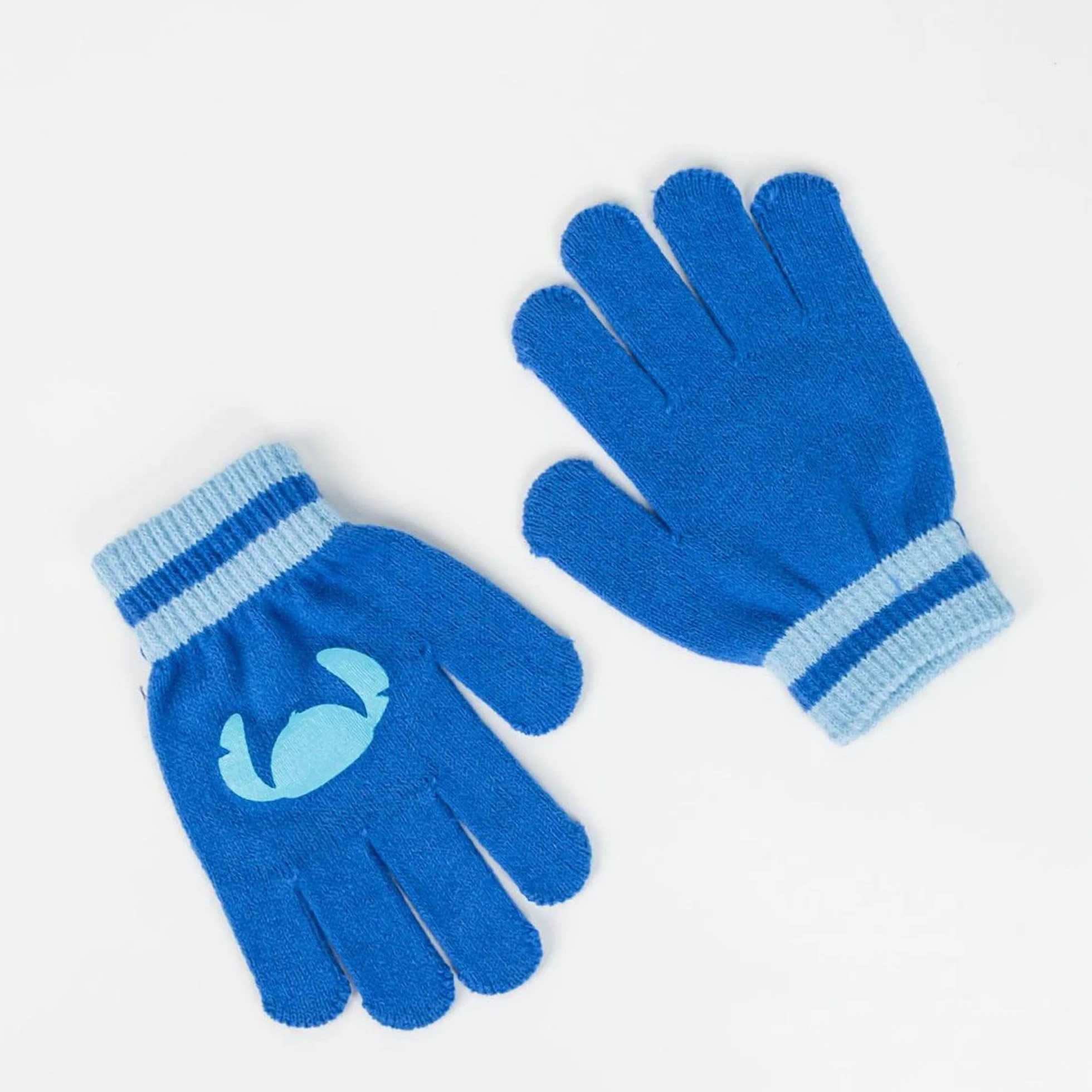 Disney Stitch Gorro y Guantes Set Invierno Oficial para Niño Niña Cómodo Cálido