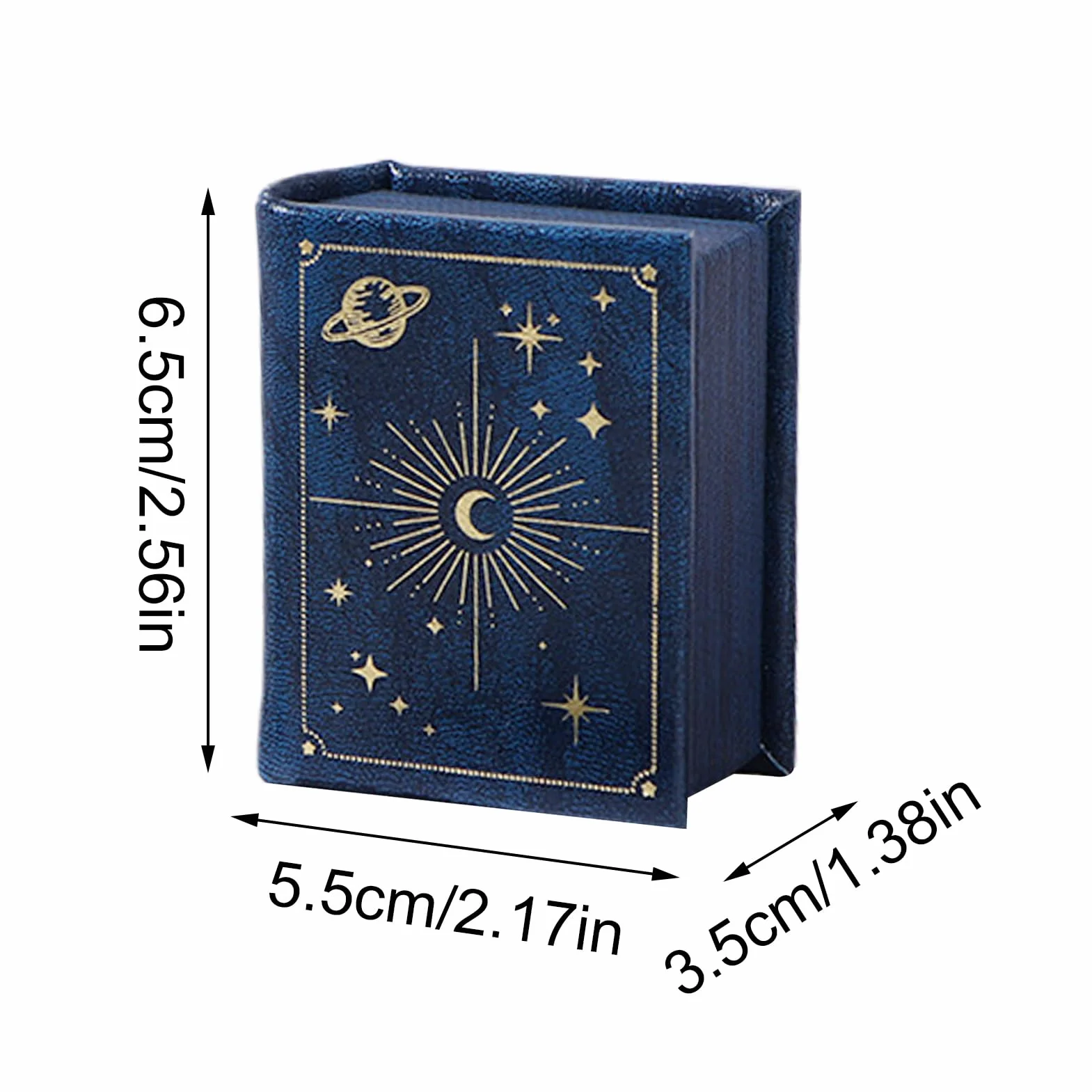 Estuche de Anillos Organizador para Almacenamiento de Joyas con Forma de Libro Cierre Magnético