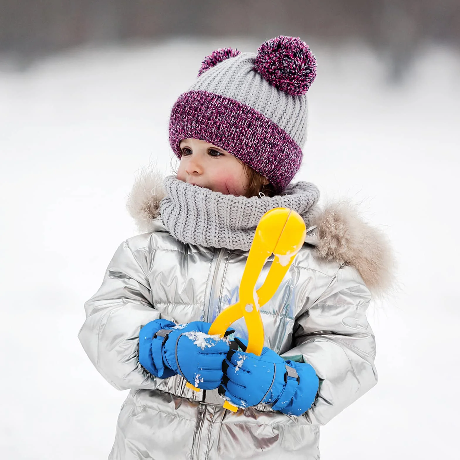 QKURT Guantes de Esquí para Niño, Manoplas Invierno Clima Frío 4-13 Años Trineo Snowboard Patinaje Ciclismo
