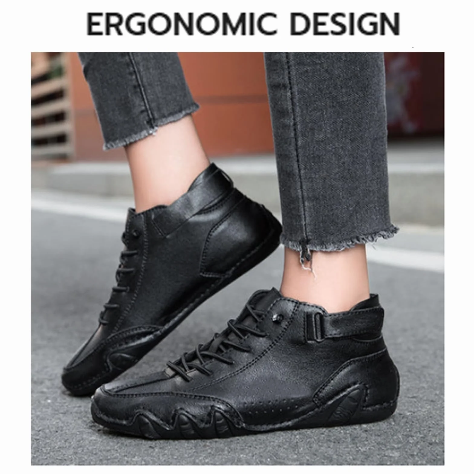 Nevova Zapatos ortopédicos de invierno impermeables para hombre, apoyo del arco del pie