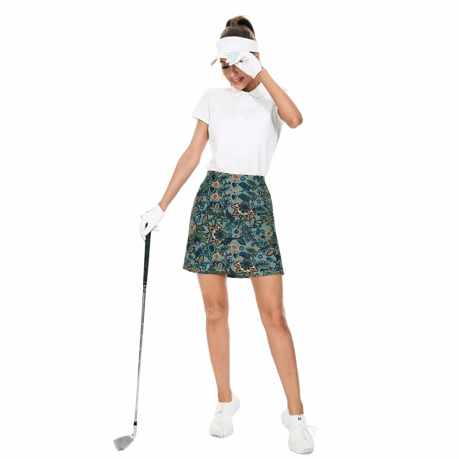 M MOTEEPI Falda tenis mujer 45,5 cm con pantalón 4 bolsillos