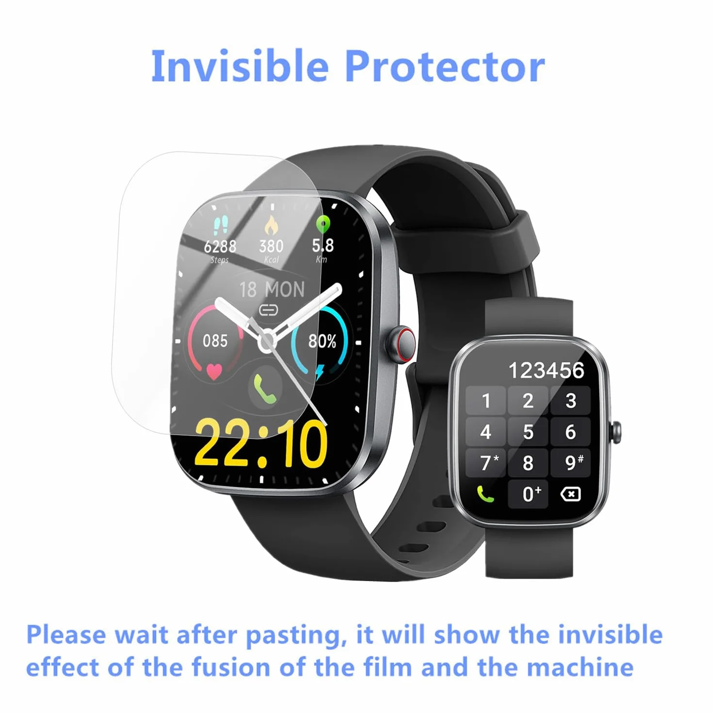 Protector de pantalla compatible con Soudorv Uaue Csasan T70 Smartwatch 1.91 pulgadas 6 piezas HD Flexible TPU