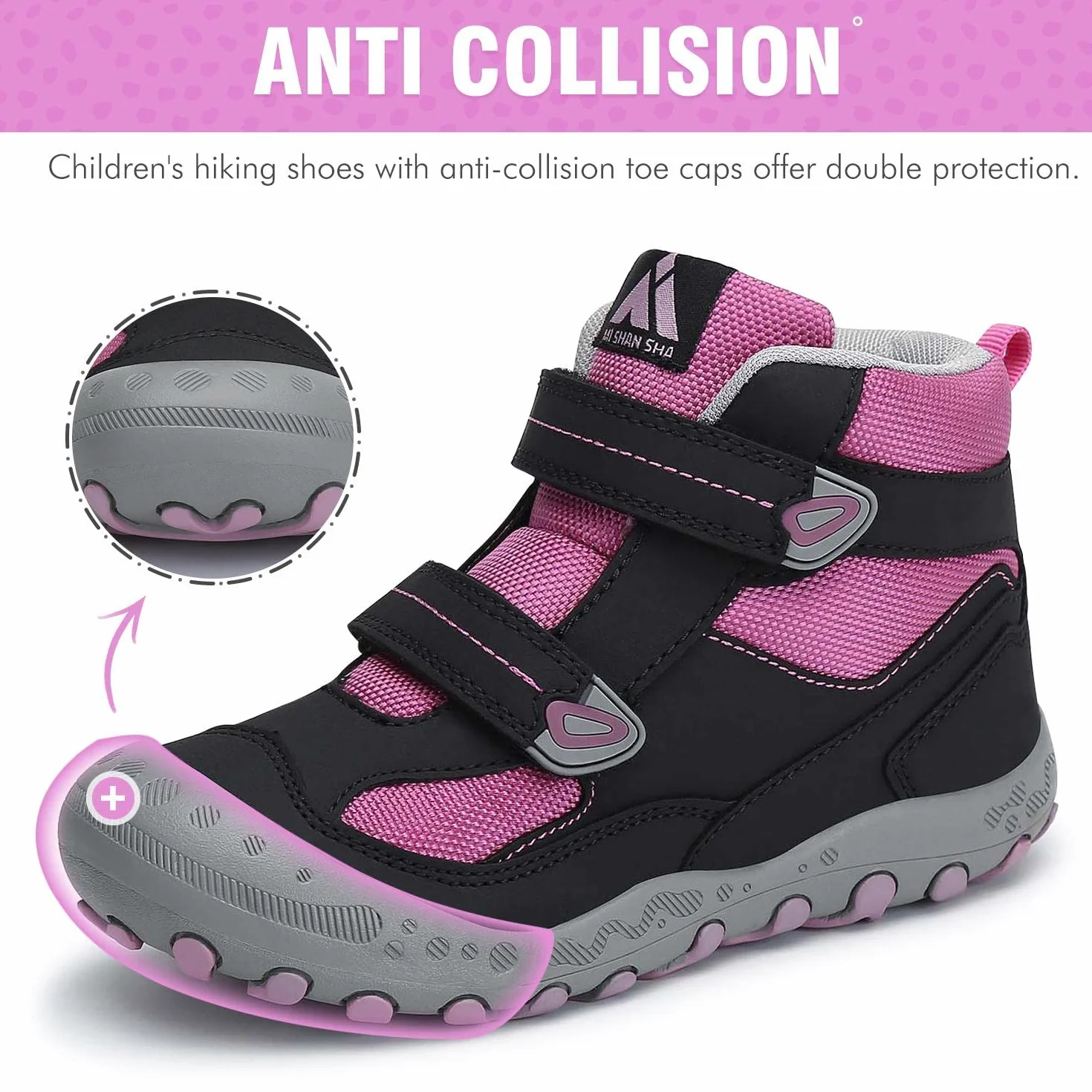 Mishansha Botas de Senderismo Niño Niña Antideslizante Ligero Zapatillas de Montaña 37 EU