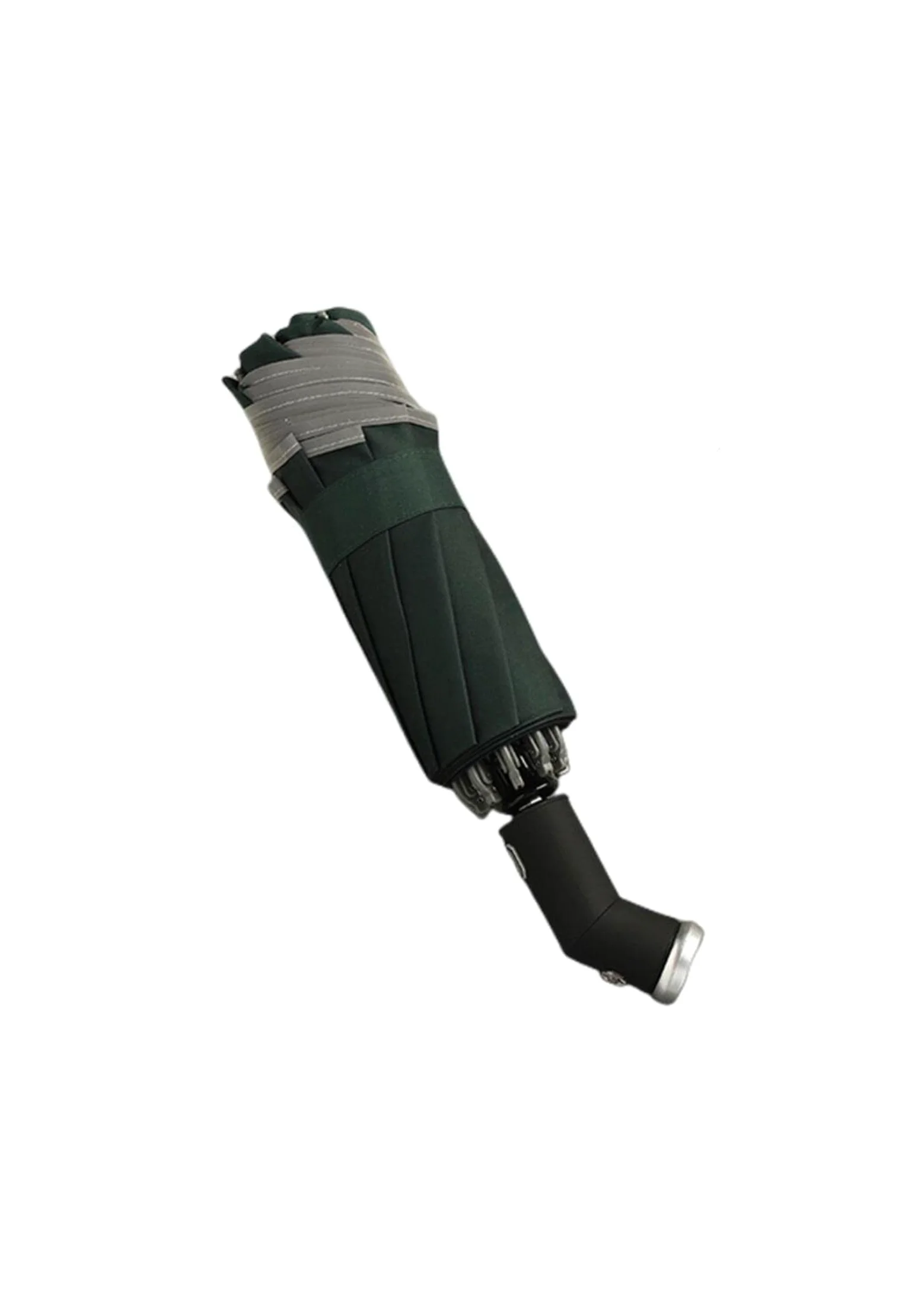 Mini Mubrella - Paraguas automático para mujer, reflectante, luz LED, tres paraguas plegables invertidos con 10 varillas resistentes al viento