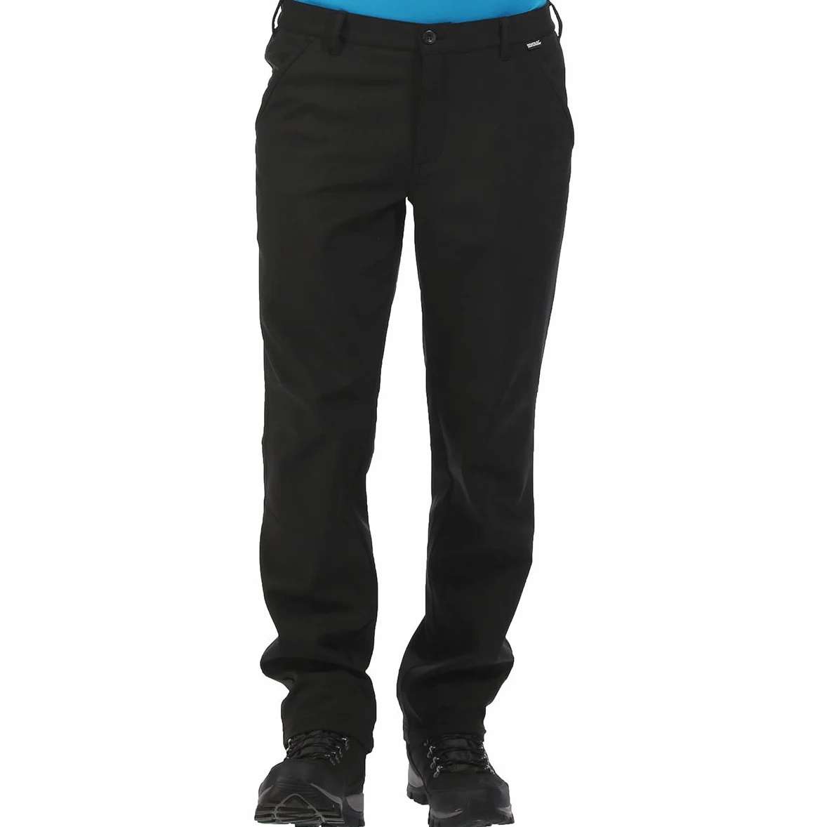 Regatta Fenton Pantalón Tejido Softshell Impermeable Trousers, Hombre, Black, 34"