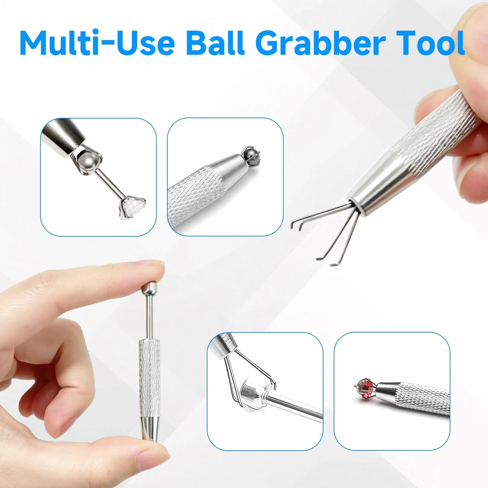 Set de Herramientas para Piercing 6 Piezas, Abridor de Bolas, Cateter, Aguja y Cambio para Oreja Nariz Labio
