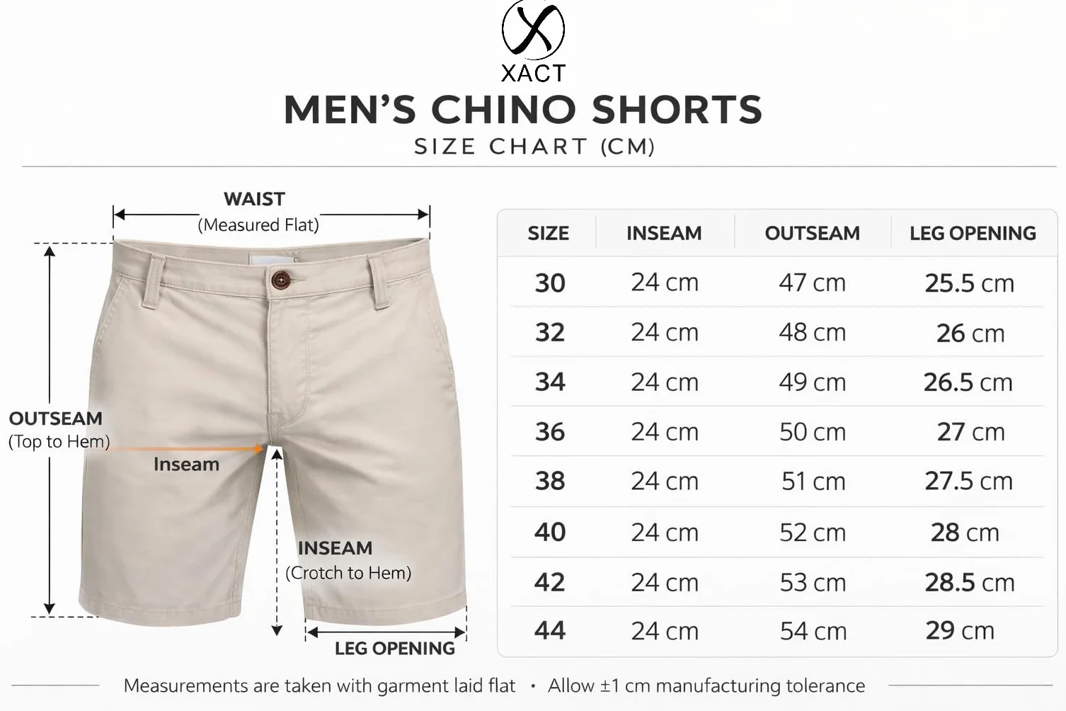 Xact Pantalones Cortos Hombre Chino Bermuda Algodón Regular Fit Elegantes Casual 23 cm