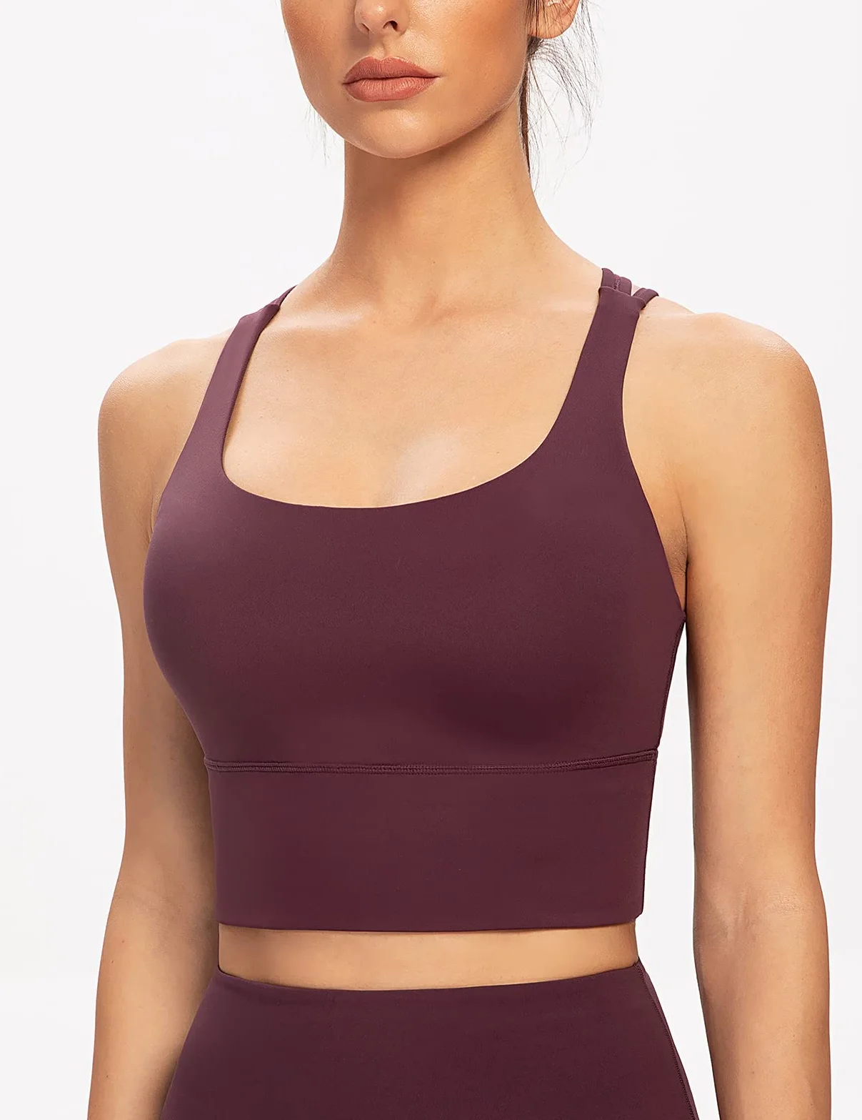 Mujer Sujetador Deportivo Yoga Sexy sin Aros Cruzados Espalda