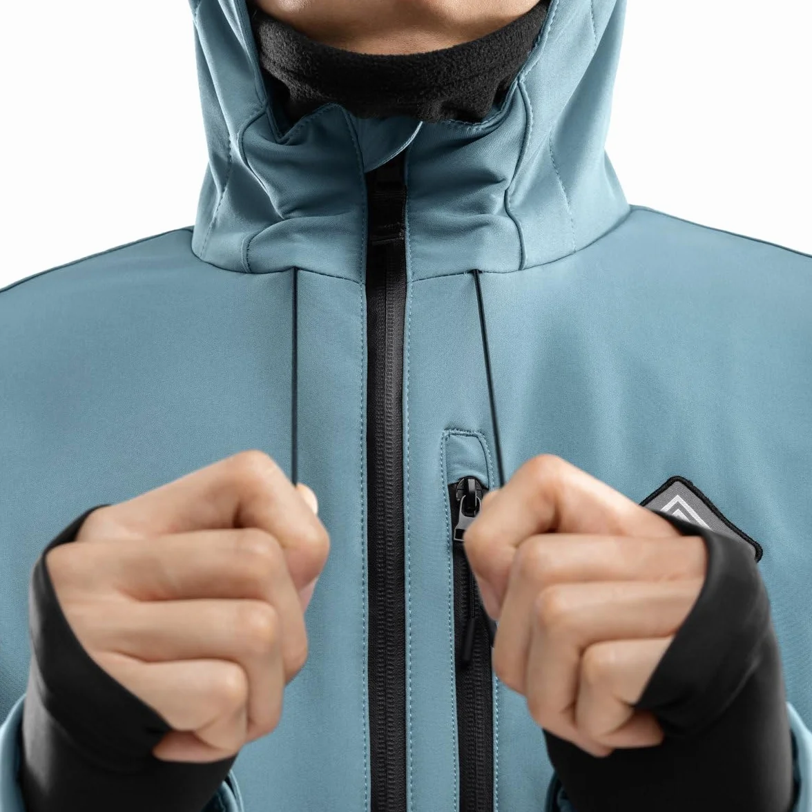 SIROKO Chaqueta Esquí Hombre Impermeable Térmica Cremallera