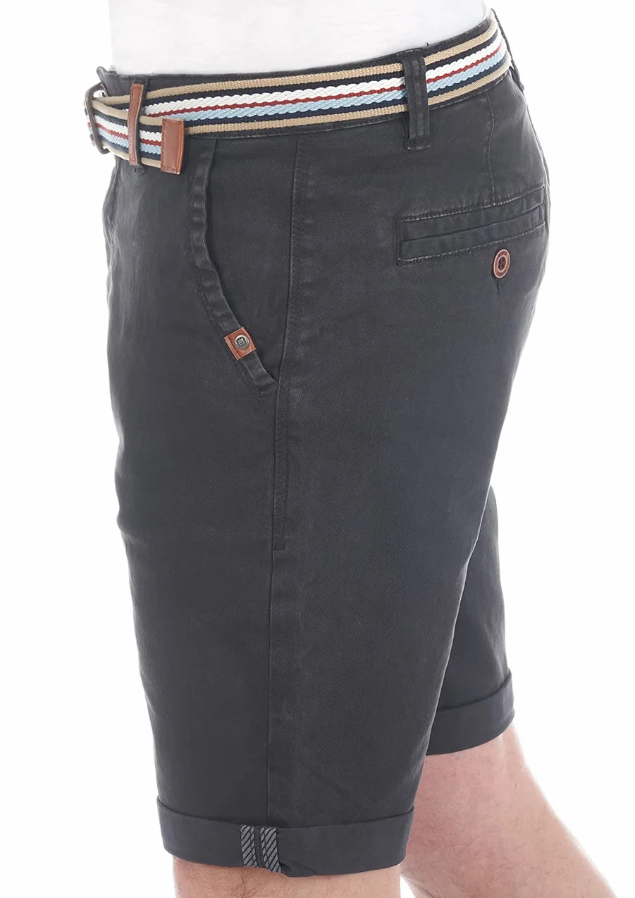 riverso RIVKlaas Pantalones Cortos Chinos Hombre Corte Regular Cinturón Bermuda Verano 98% Algodón W30-W42